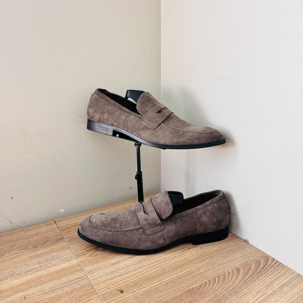 Nick Graham "Altred" Men's Faux Suede Penny Loafers Size 10.5